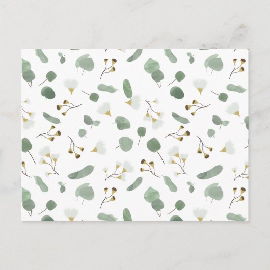 Eucalyptus Greenery Zilveren Dollar Gum Bloesems Briefkaart (Voorkant)