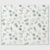 Eucalyptus Greenery Zilveren Dollar Gum Bloesems Cadeaupapier (Vlak)