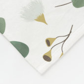 Eucalyptus Greenery Zilveren Dollar Gum Bloesems Fleece Deken (Hoek)