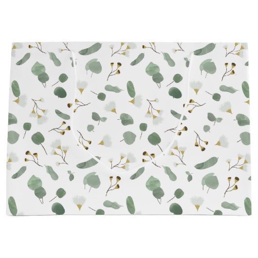 Eucalyptus Greenery Zilveren Dollar Gum Bloesems Groot Cadeauzakje (Voorkant)