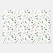 Eucalyptus Greenery Zilveren Dollar Gum Bloesems Inpakpapier Vel (Voorkant 3)