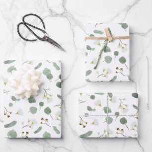 Eucalyptus Greenery Zilveren Dollar Gum Bloesems Inpakpapier Vel