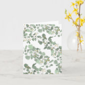 Eucalyptus Greenery Zilveren Dollar Gum Bloesems Kaart (Gele Bloem)
