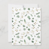 Eucalyptus Greenery Zilveren Dollar Gum Bloesems Notitiekaartje (Achterkant)
