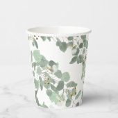 Eucalyptus Greenery Zilveren Dollar Gum Bloesems Papieren Bekers (Links)