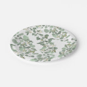 Eucalyptus Greenery Zilveren Dollar Gum Bloesems Papieren Bordje (Gekanteld)