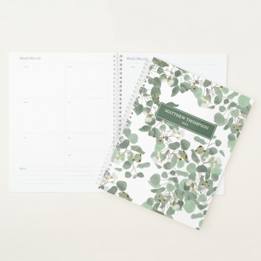 Eucalyptus Greenery Zilveren Dollar Gum Bloesems Planner (Display)