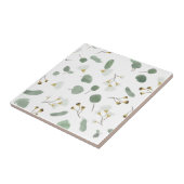 Eucalyptus Greenery Zilveren Dollar Gum Bloesems Tegeltje (Zijkant)