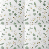 Eucalyptus Greenery Zilveren Dollar Gum Bloesems Tegeltje