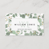 Eucalyptus Greenery Zilveren Dollar Gum Bloesems Visitekaartje (Voorkant)