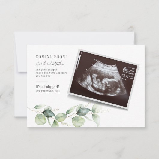 Eucalyptus Greenery Zwangerschap Baby (Voorkant)