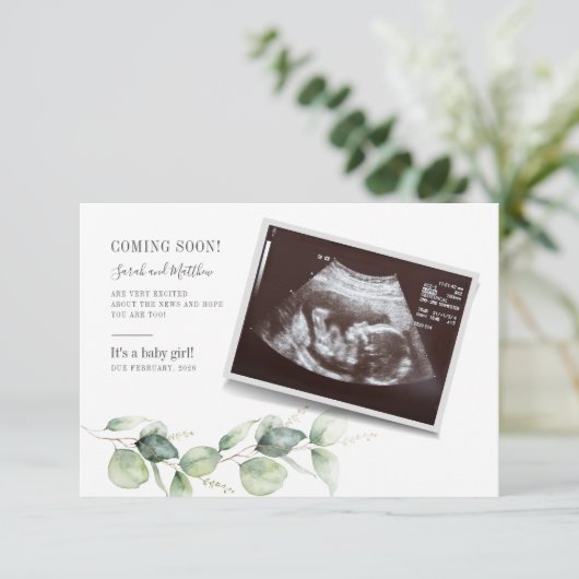 Eucalyptus Greenery Zwangerschap Baby (Staand voorkant)