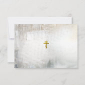 Eucalyptus Grijs Goud Textuur Bruiloftsfeest Bedankkaart (Achterkant)