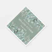 Eucalyptus groen aangepaste boho rustieke bruiloft servet (Hoek)