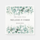 Eucalyptus groen aangepaste boho rustieke bruiloft servet (Voorkant)