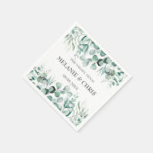 Eucalyptus groen aangepaste boho rustieke bruiloft servet (Hoek)