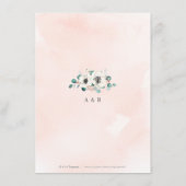 Eucalyptus groen anemoon bloemrijke rustieke bruil informatiekaartje (Achterkant)