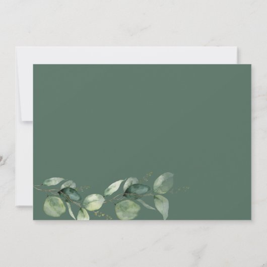 Eucalyptus groen Baby onthullen zwangerschap Aankondiging (Achterkant)