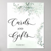 Eucalyptus groen Baby shower Kaarten en geschenken Poster (Voorkant)