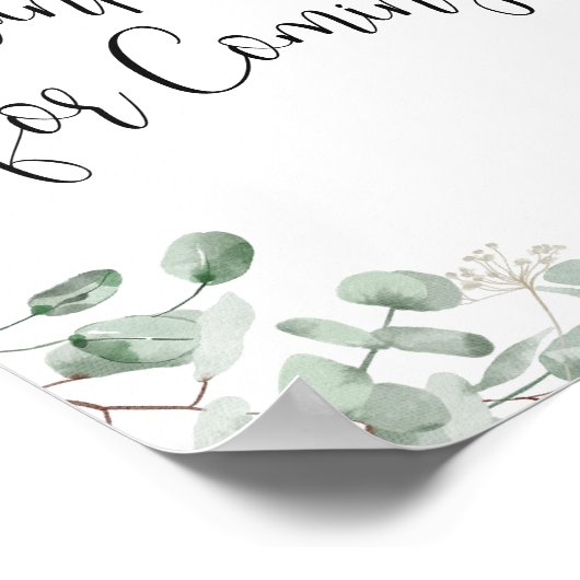 Eucalyptus groen Bedankt voor uw komst Poster (Hoek)