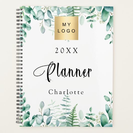 Eucalyptus groen bedrijf logo 2025 planner (Voorkant)