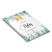 Eucalyptus groen bedrijf logo notitieboek (Rechterzijde)