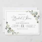 eucalyptus groen belettering vrijgezellenfeest kaart (Voorkant)
