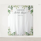 Eucalyptus groen blad bruidsshower achtergrond wandkleed (Voorkant)