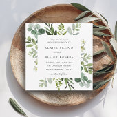 Eucalyptus groen blad bruiloft plein kaart