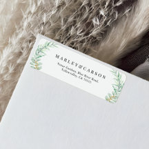 Eucalyptus groen blad Bruiloft Retouradres