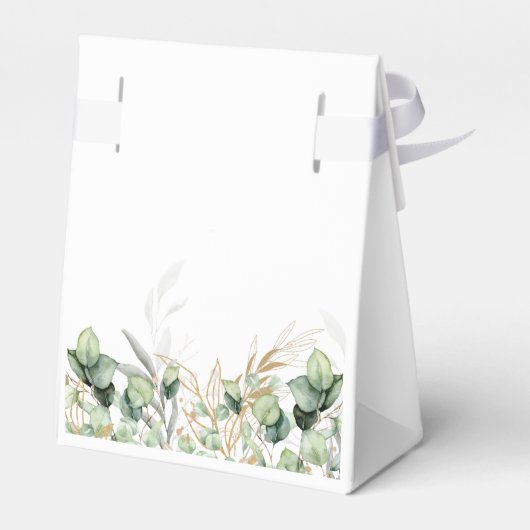 Eucalyptus Groen Blad & Goud Bedankdoosjes (Achterkant)