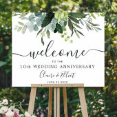 Eucalyptus groen blad jubileum welkomstbord poster