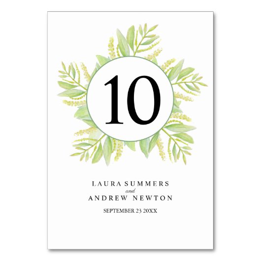 Eucalyptus groen blad waterverf kaart (Achterkant)