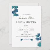 Eucalyptus groen blauw blad elegant rustiek kaart (Voorkant / Achterkant)