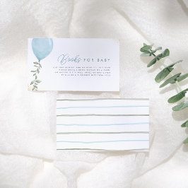 Eucalyptus groen blauwe ballon boeken voor Baby Informatiekaartje