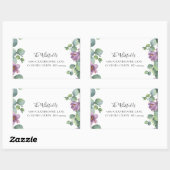 Eucalyptus groen bloei retouradres rechthoekige sticker (Vel)