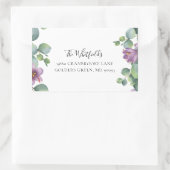 Eucalyptus groen bloei retouradres rechthoekige sticker (Tas)