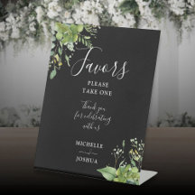 Eucalyptus groen bloem zwart en wit gunsten