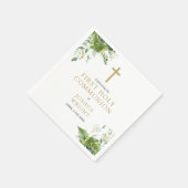 Eucalyptus Groen Bloemen Eerste Heilige Communie Servet (Hoek)