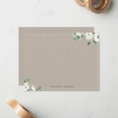 Eucalyptus groen Bloemen gepersonaliseerd briefpap Notitiekaartje (Voorkant / Achterkant in situ)