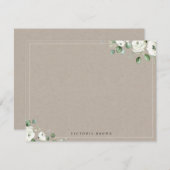 Eucalyptus groen Bloemen gepersonaliseerd briefpap Notitiekaartje (Voorkant / Achterkant)