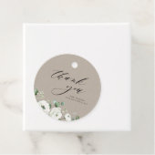 Eucalyptus groen bloemendank u bruiloft bedankjes labels (In situ)
