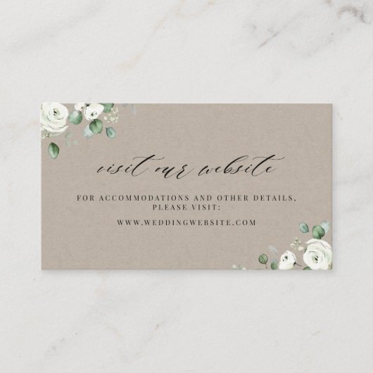 Eucalyptus groen bloemenwebsite Kaart invoegen Plaatskaartje (Voorkant)