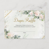 Eucalyptus groen blush Rozen gouden diper raffel Informatiekaartje (Voorkant)