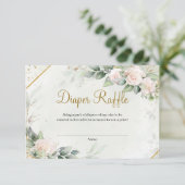 Eucalyptus groen blush Rozen gouden diper raffel Informatiekaartje (Staand voorkant)