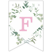 Eucalyptus groen boeket aangepaste bruidsdouche vlaggetjes (Eerste vlag)