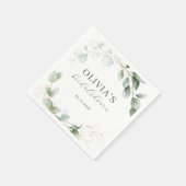 Eucalyptus groen boho rustieke bruidsdouche servet (Hoek)