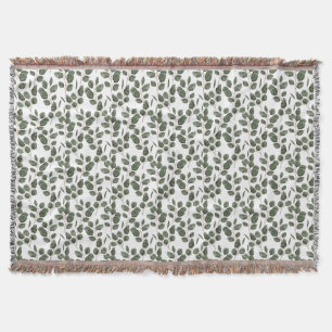 Eucalyptus groen botanisch trendy groen wit deken