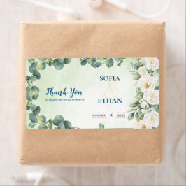 Eucalyptus Groen Botanisch Trouwretouradres Etiket
