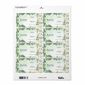 Eucalyptus Groen Botanisch Trouwretouradres Etiket (Full Sheet)